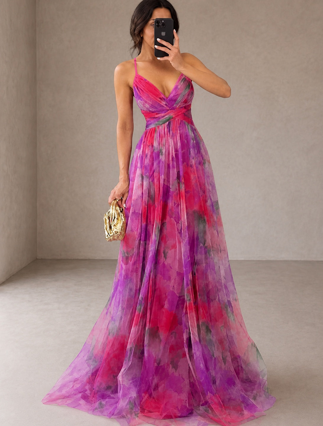 Giselle | Charming Floral Print Maxi Dress
