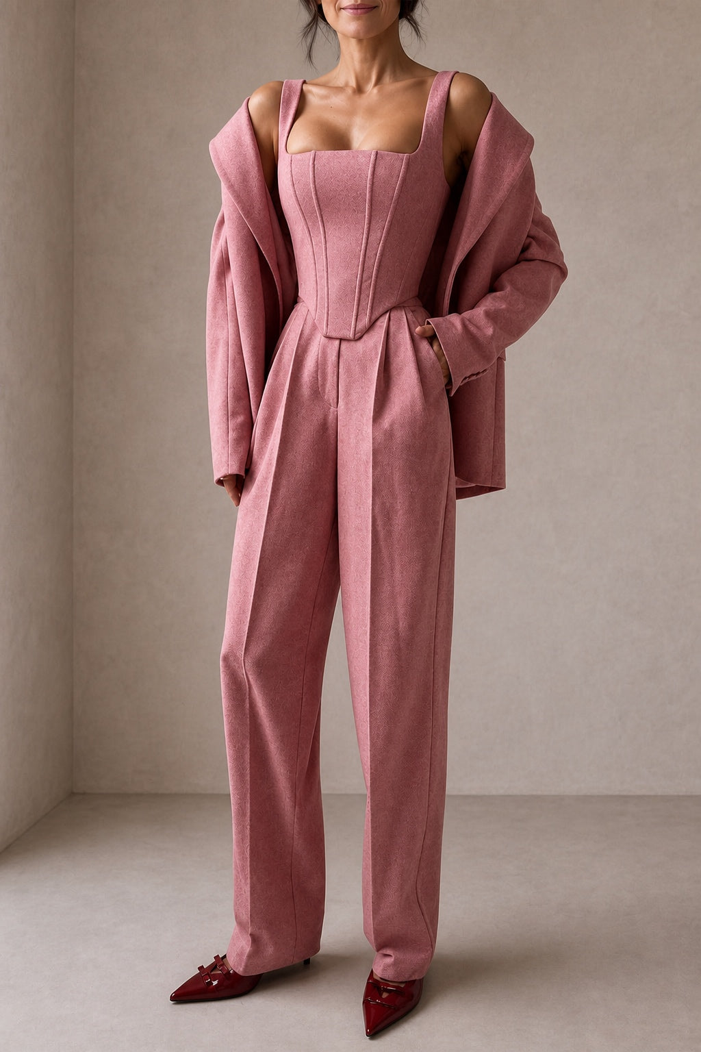 Dolce | Three-Piece Co-ord Set with Double-Breasted Blazer
