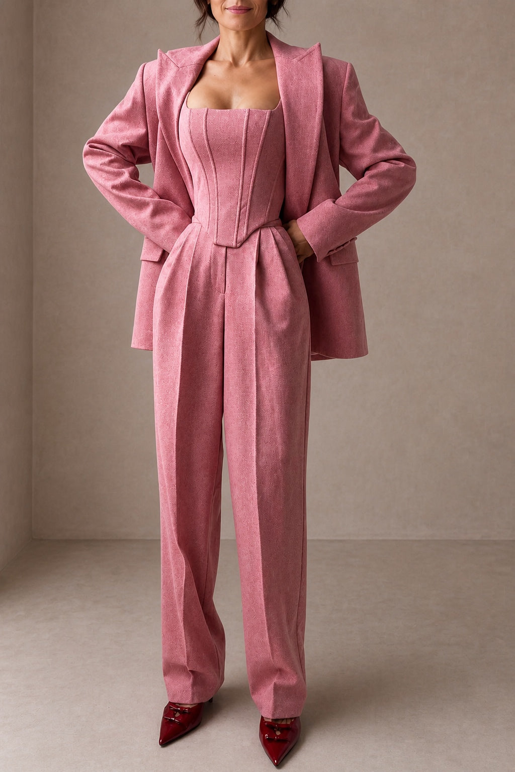 Dolce | Three-Piece Co-ord Set with Double-Breasted Blazer
