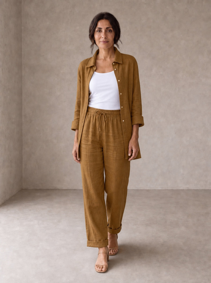 Martina | Linen and Cotton Shirt and Trouser Co-ord Set