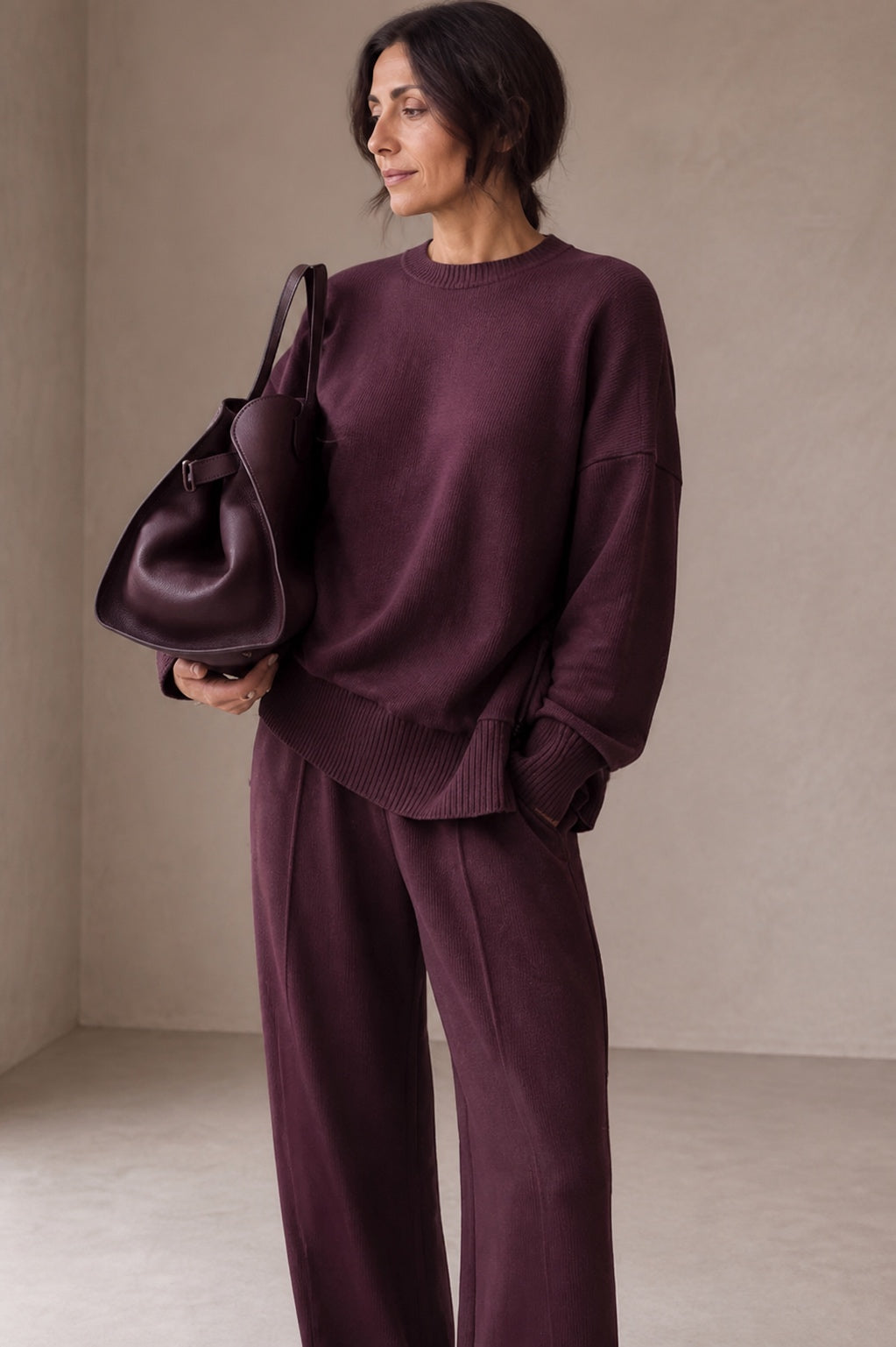 Valentina | Knitted Set with Soft Sweatshirt and Elegant Trousers