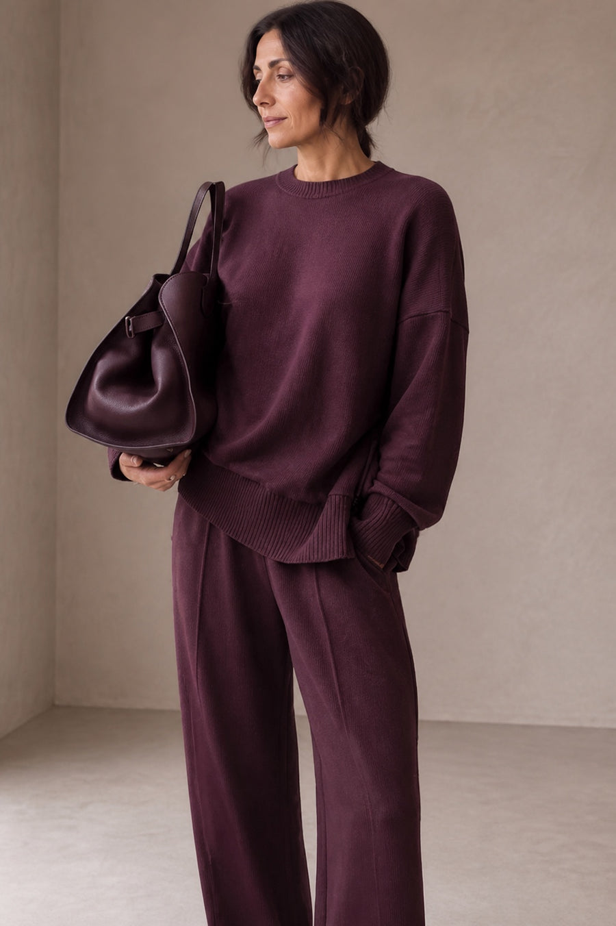 Valentina | Knitted Set with Soft Sweatshirt and Elegant Trousers