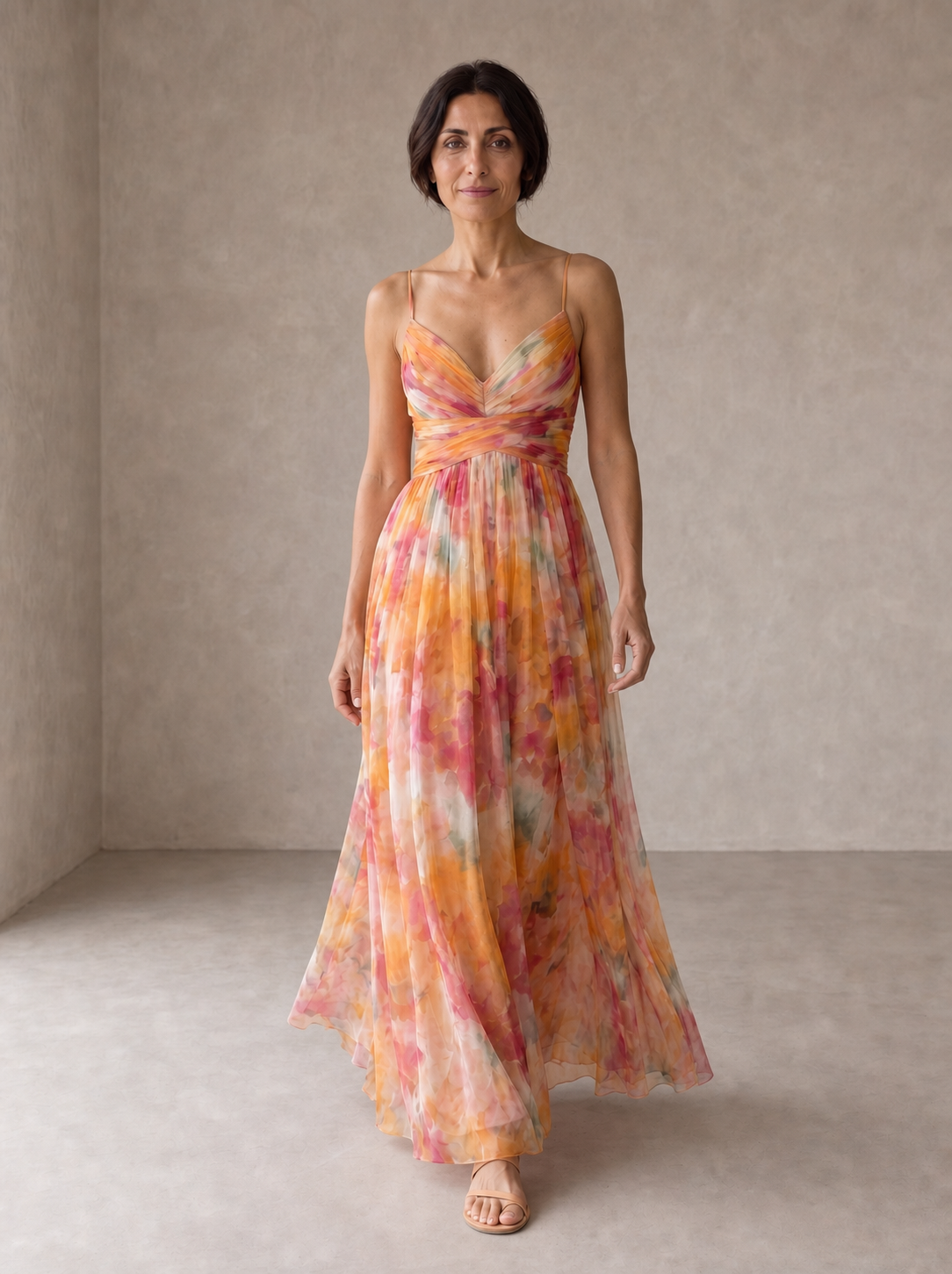 Giselle | Charming Floral Print Maxi Dress