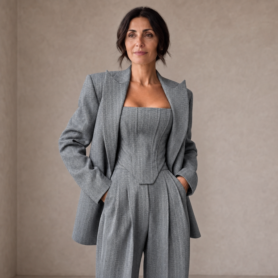 Dolce | Three-Piece Co-ord Set with Double-Breasted Blazer
