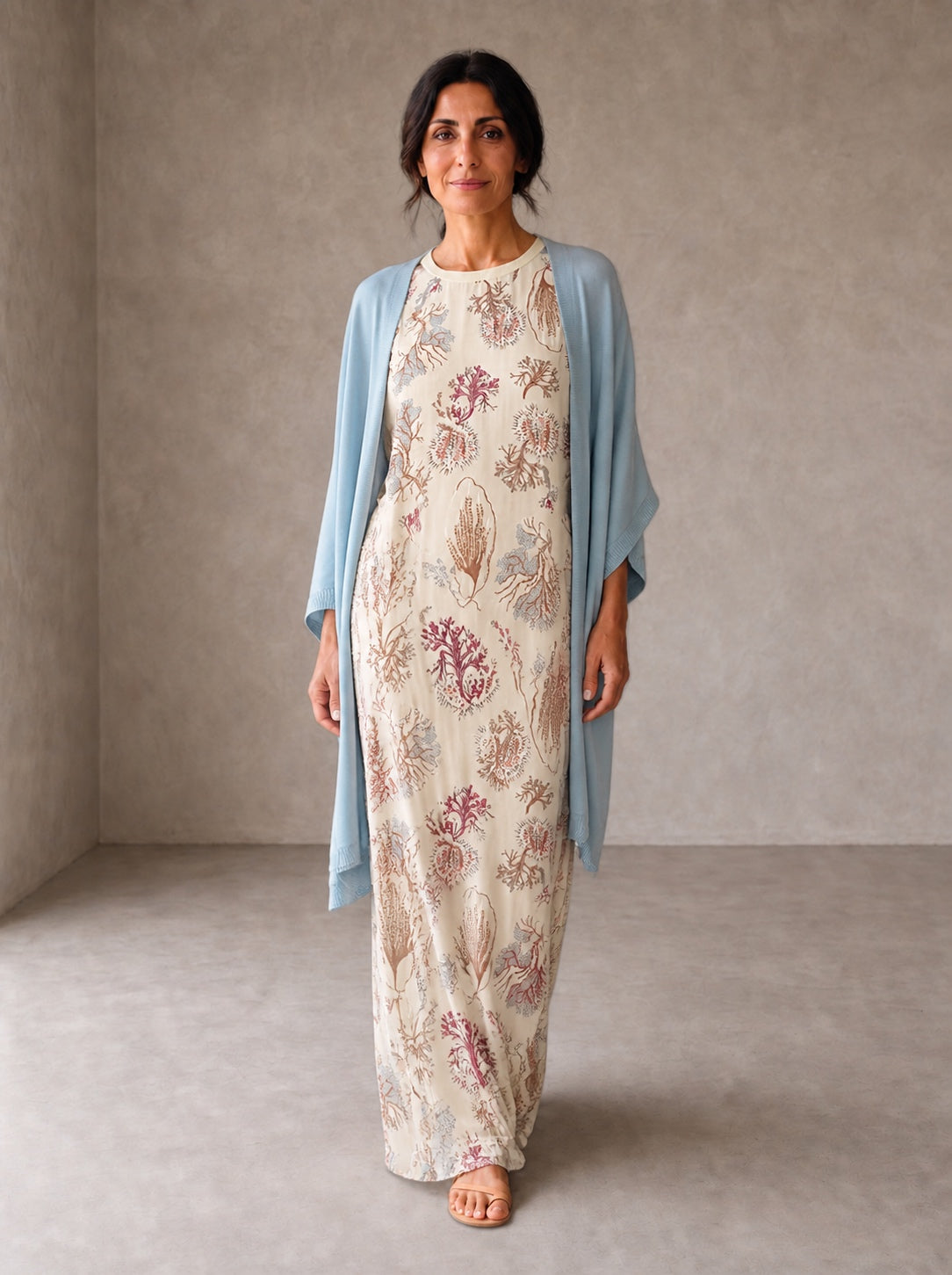 Elveria | Maxi Dress with Cardigan