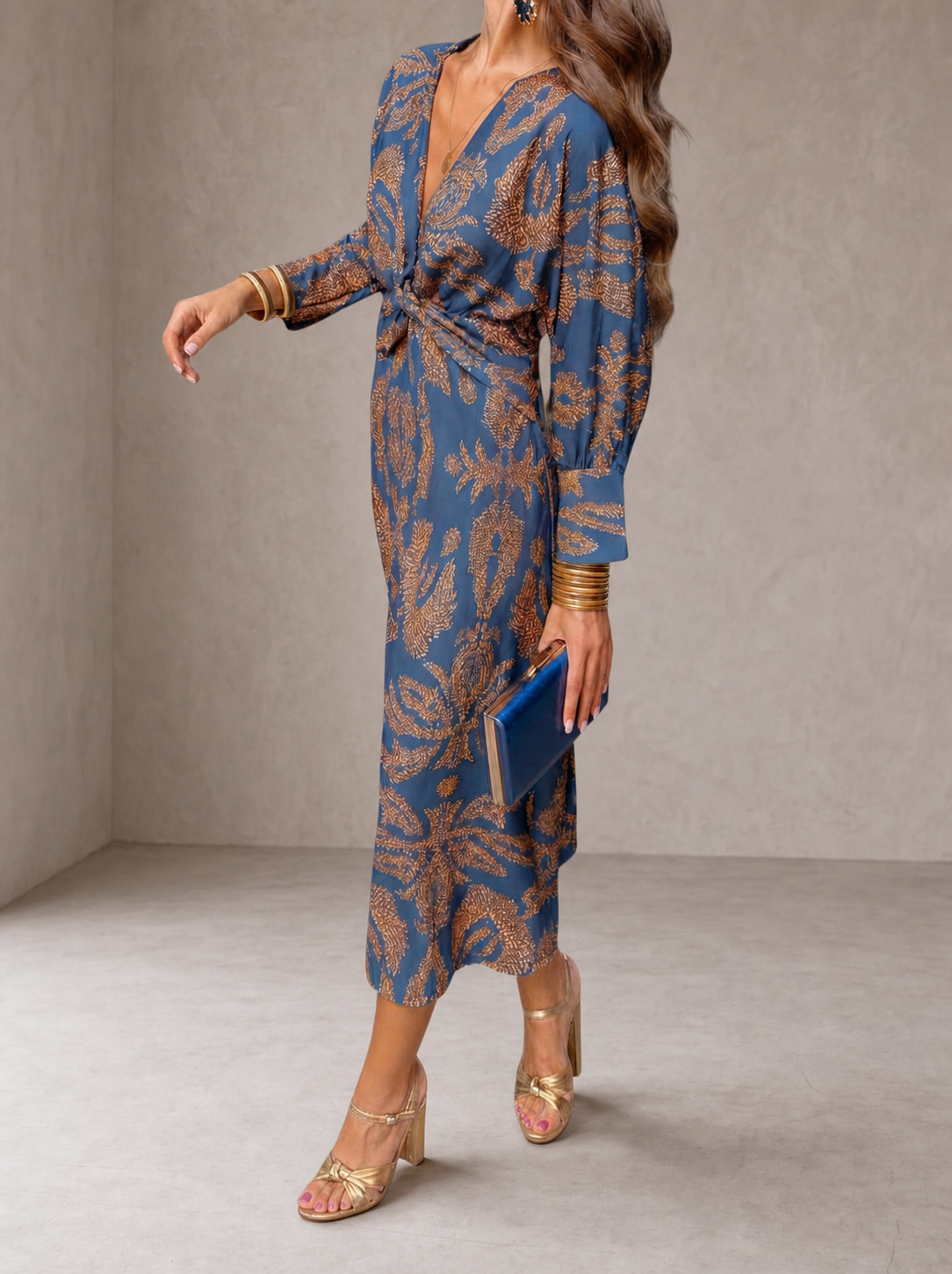 Celeste | Elegant Floral Midi Dress