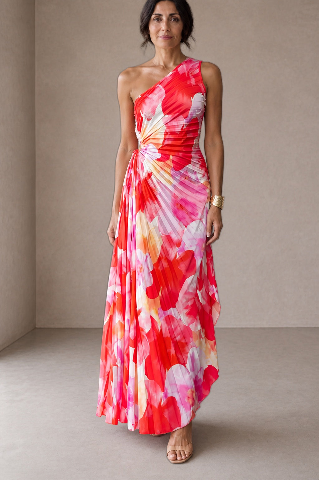 Yanira | Pleated One Shoulder Dress