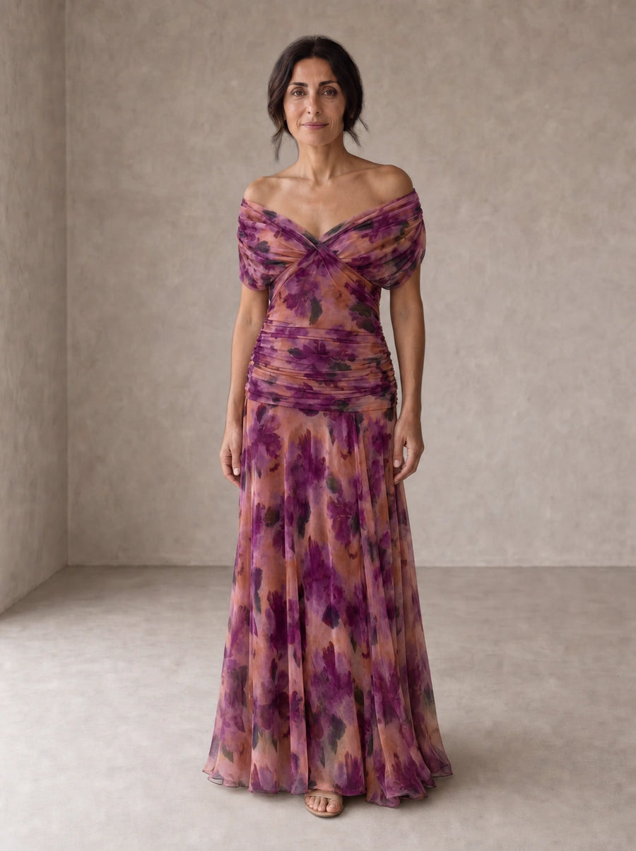 Hendrika | Coral Evening Dress
