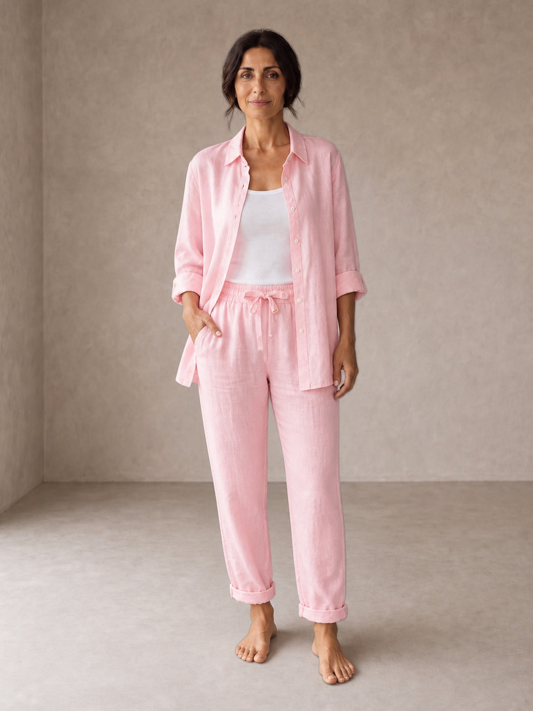 Martina | Linen and Cotton Shirt and Trouser Co-ord Set