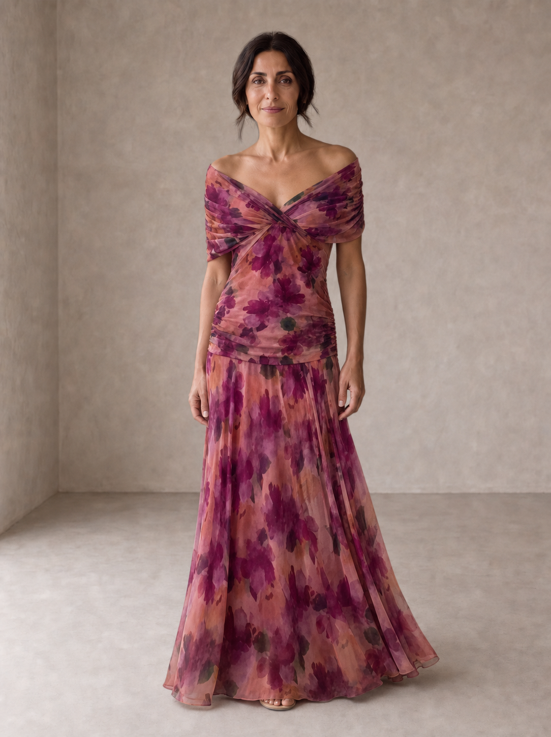 Hendrika | Coral Evening Dress