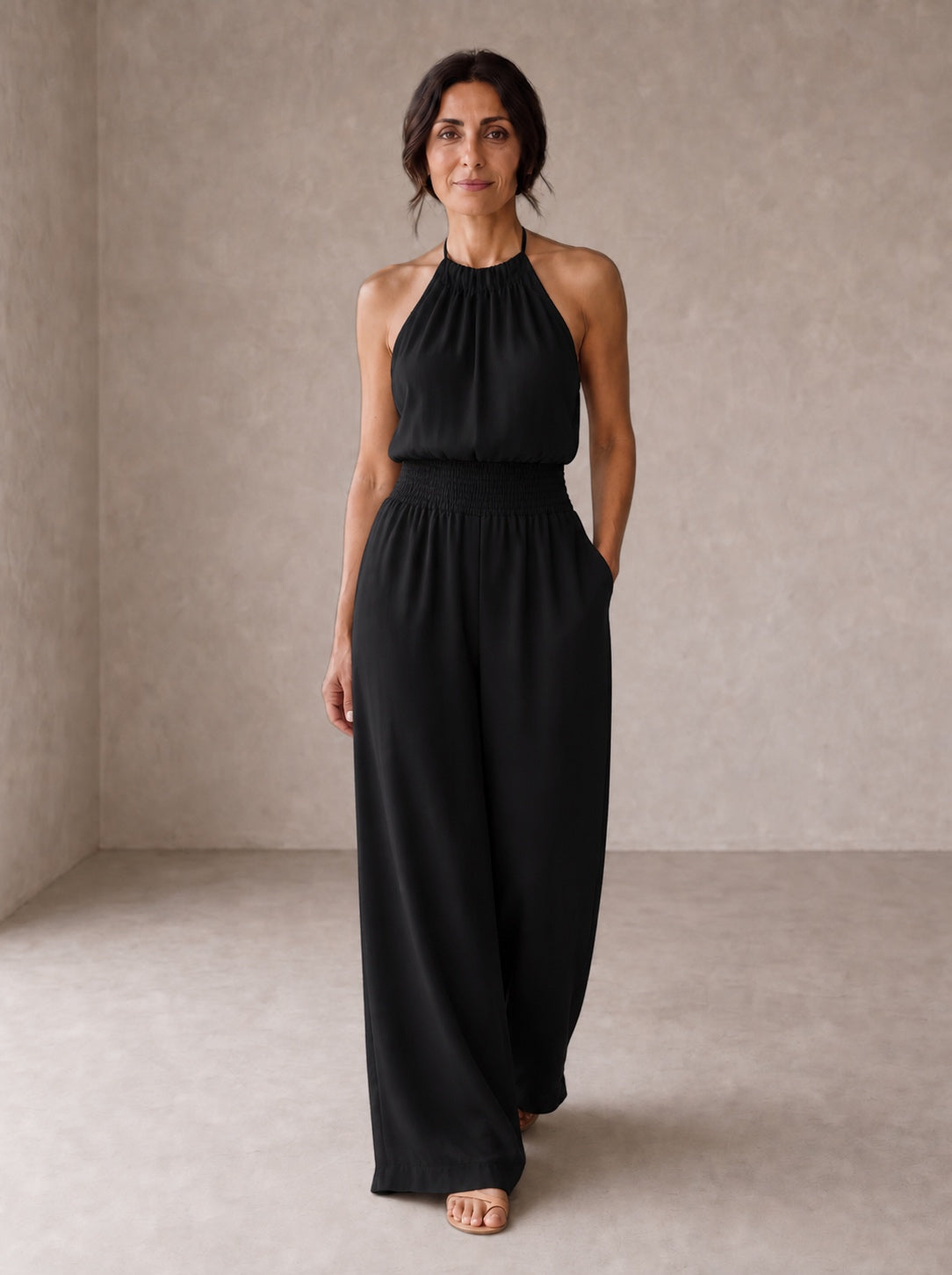 Valeria | Elegant Halterneck Jumpsuit