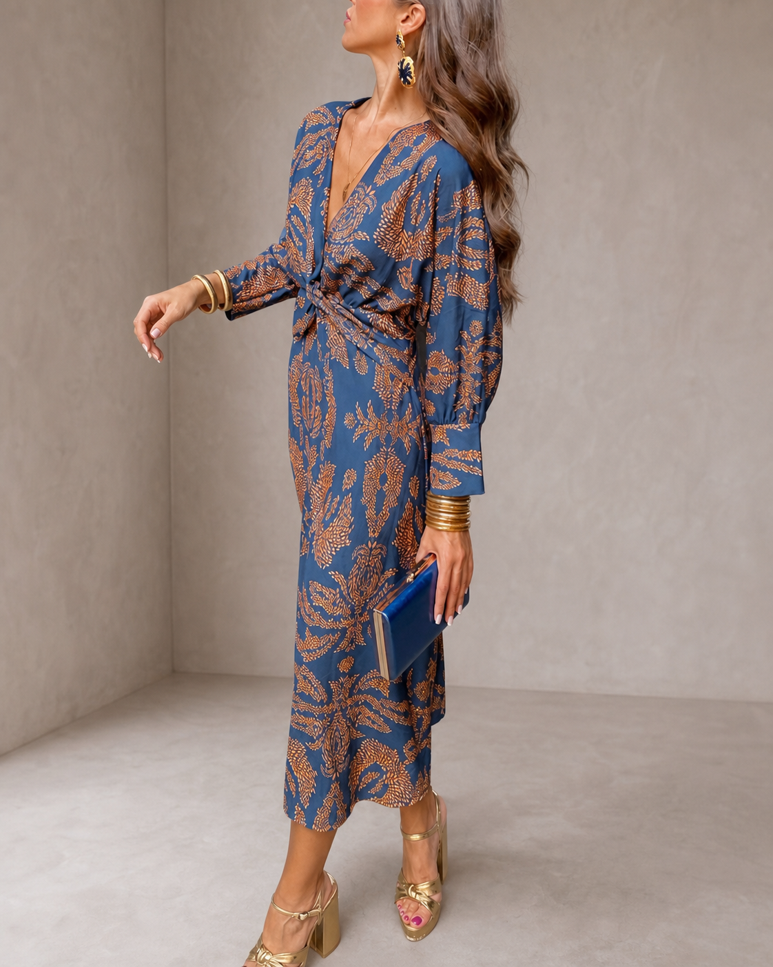 Celeste | Elegant Floral Midi Dress