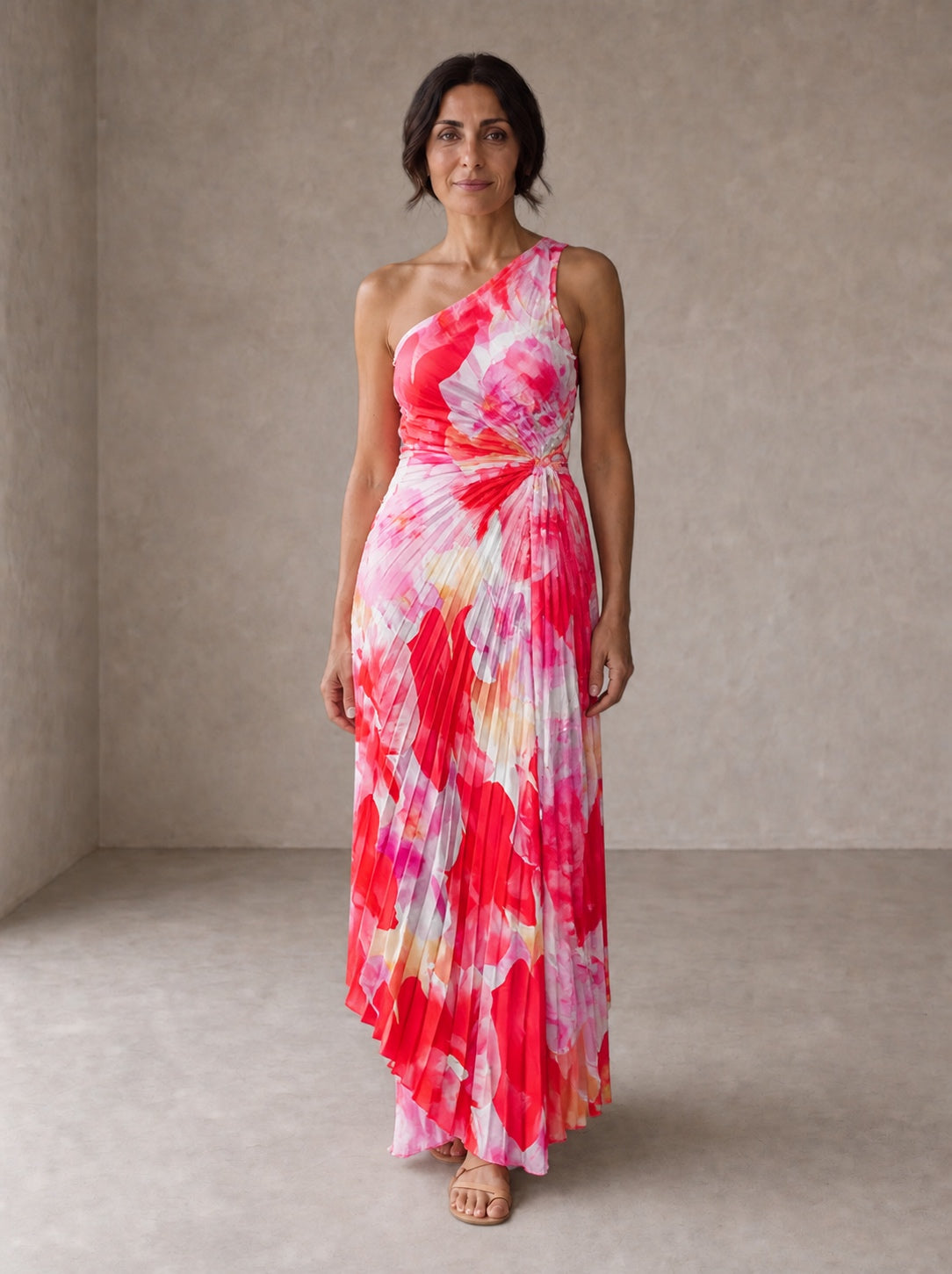 Yanira | Pleated One Shoulder Dress