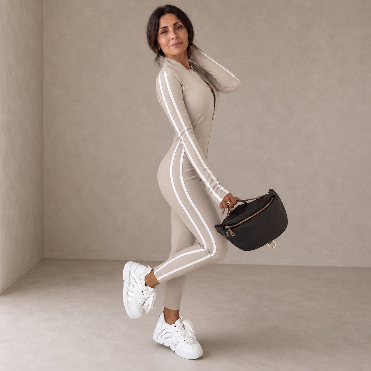 Isa | Fitted Sports Jumpsuit