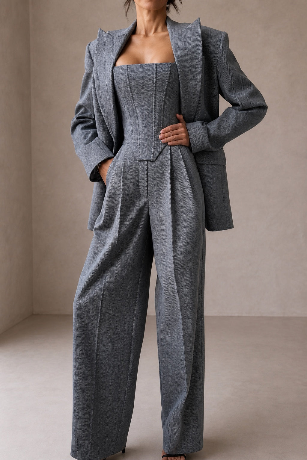Dolce | Three-Piece Co-ord Set with Double-Breasted Blazer