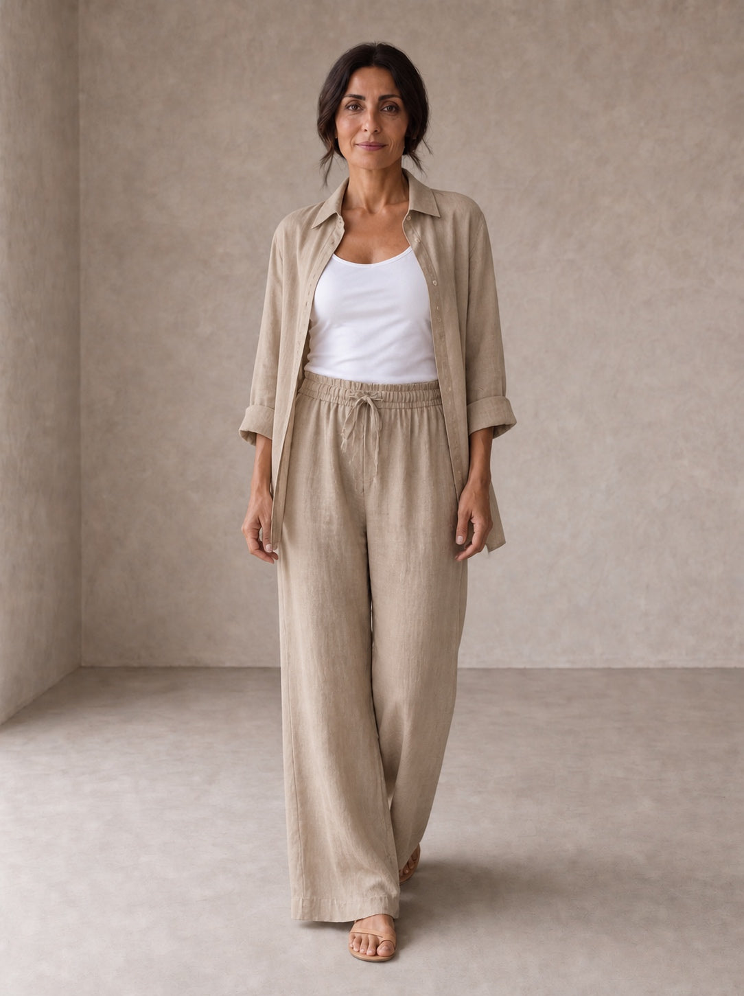 Martina | Linen and Cotton Shirt and Trouser Co-ord Set