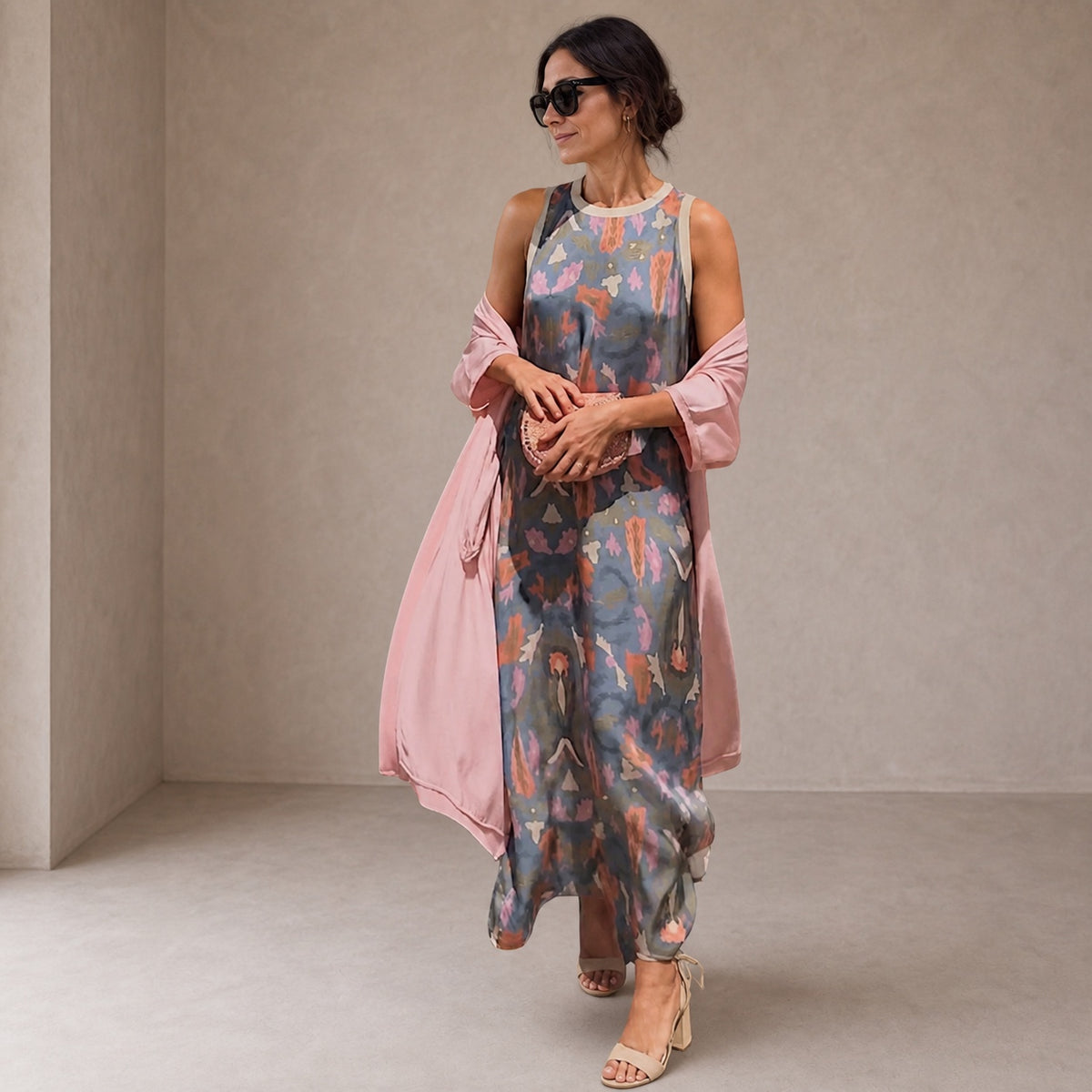 Elveria | Maxi Dress with Cardigan
