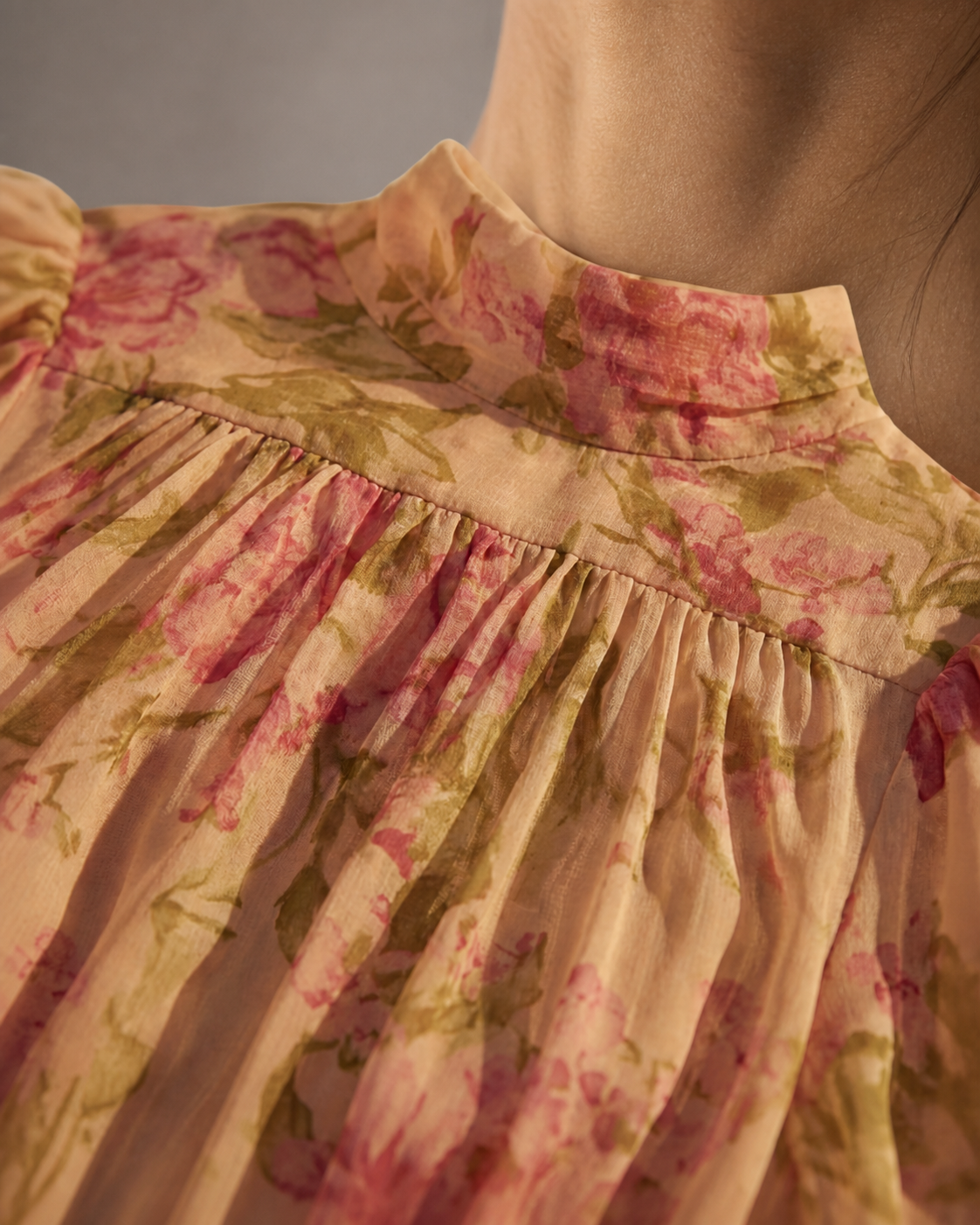 Rosario | Long Floral Chiffon Dress