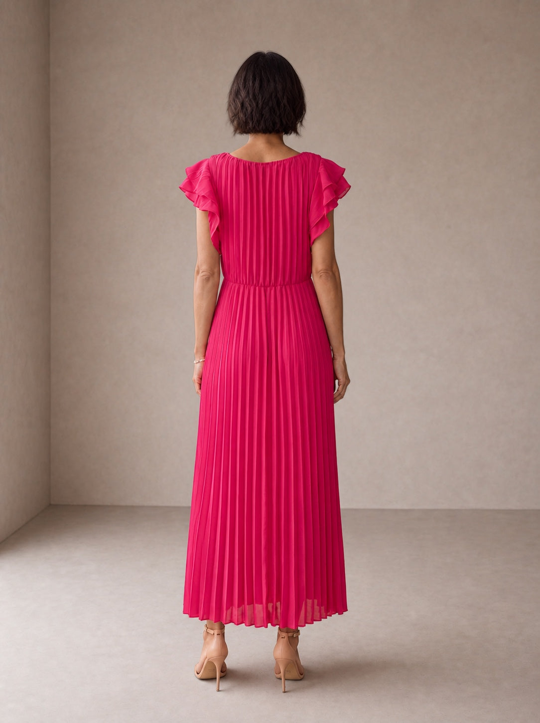 Seraphina | Elegant Pleated Maxi Dress with Knotted Waist