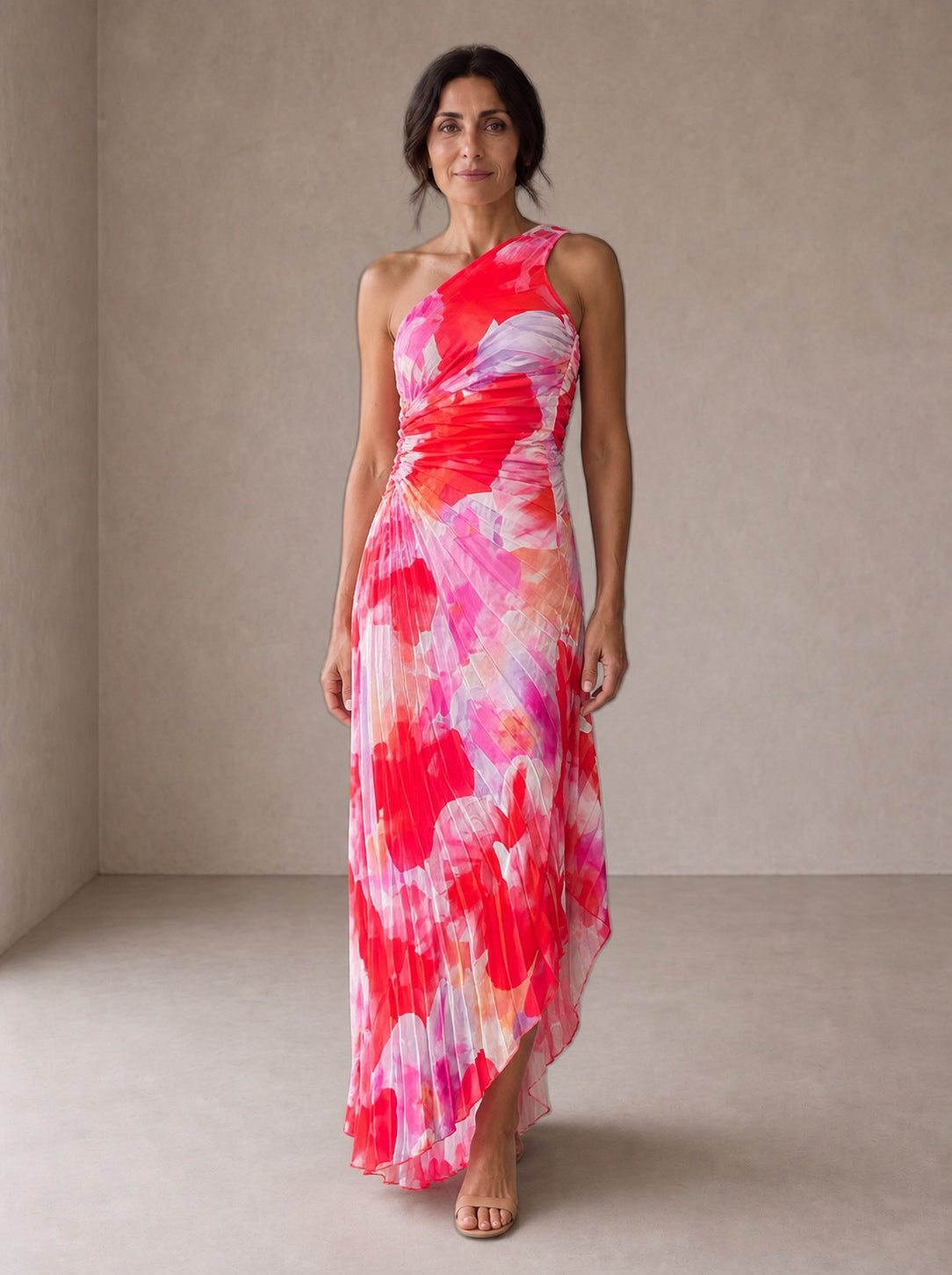 Yanira | Pleated One Shoulder Dress