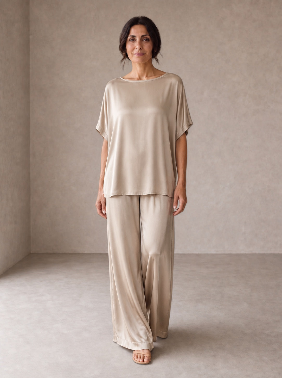 Pauline | Glossy Satin Co-ord Set