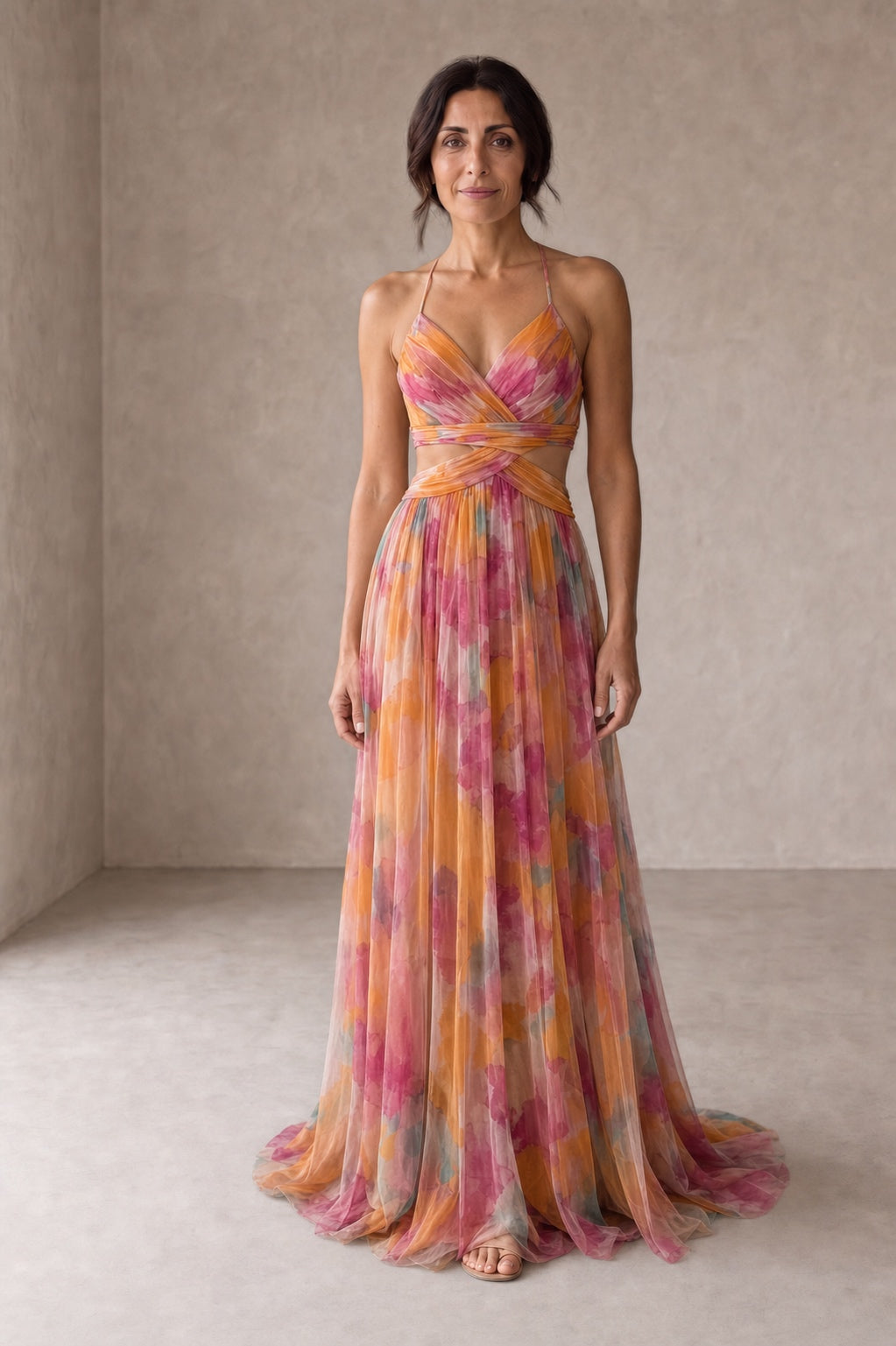 Giselle | Charming Floral Print Maxi Dress