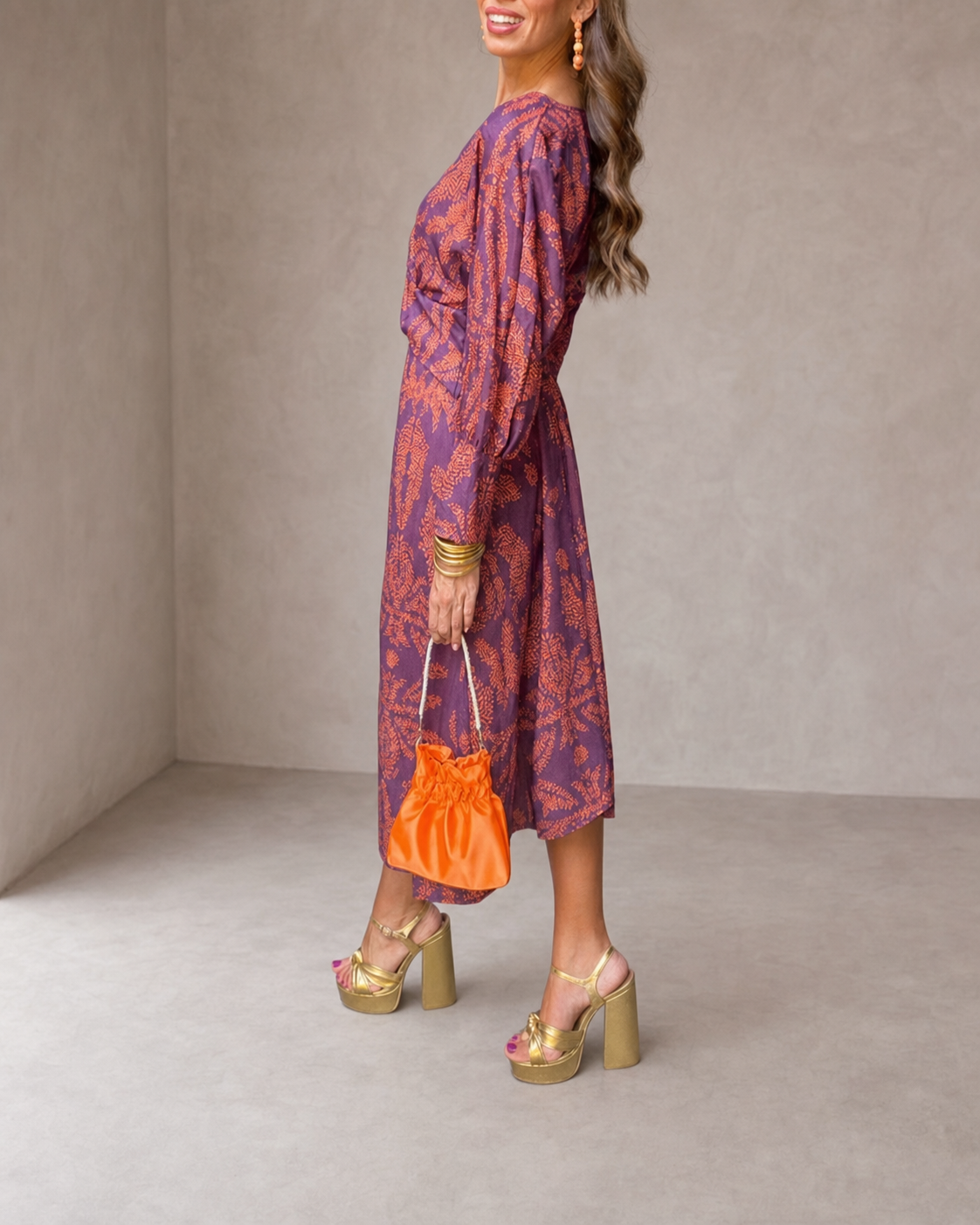 Celeste | Elegant Floral Midi Dress