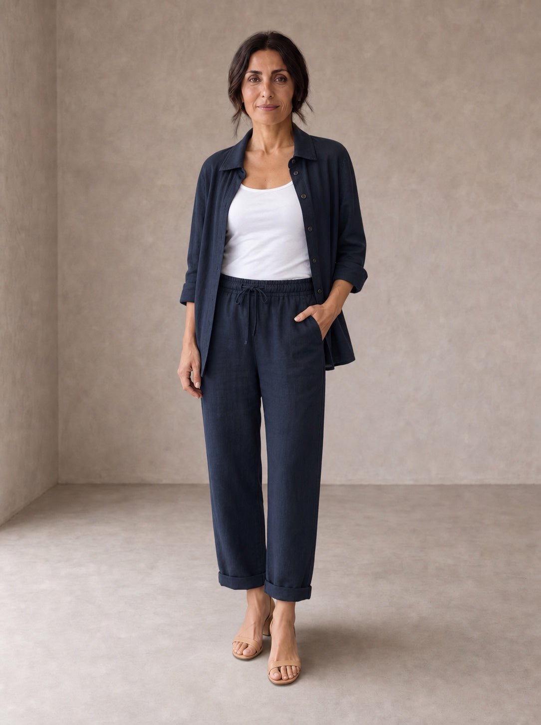 Martina | Linen and Cotton Shirt and Trouser Co-ord Set