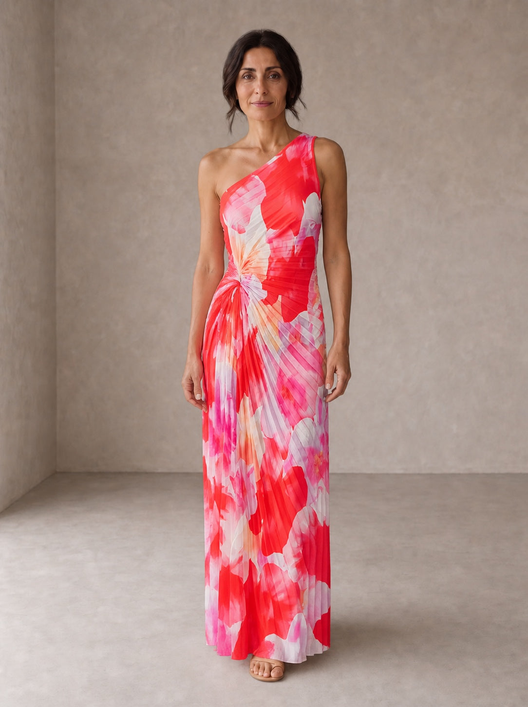 Yanira | Pleated One Shoulder Dress