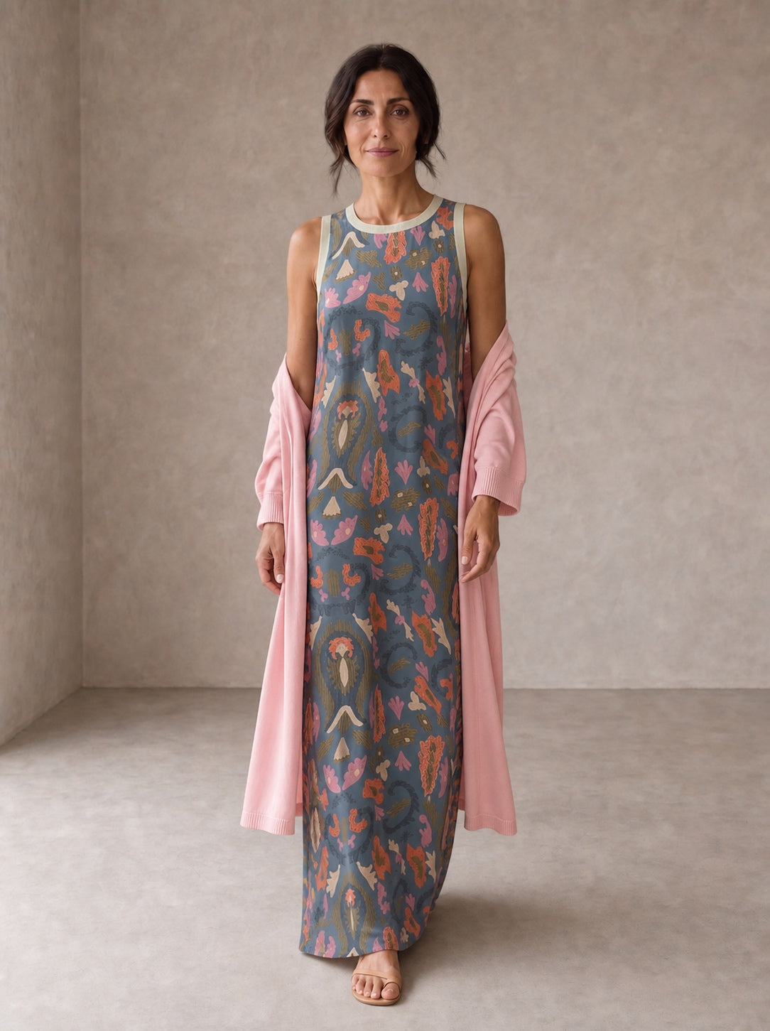 Elveria | Maxi Dress with Cardigan