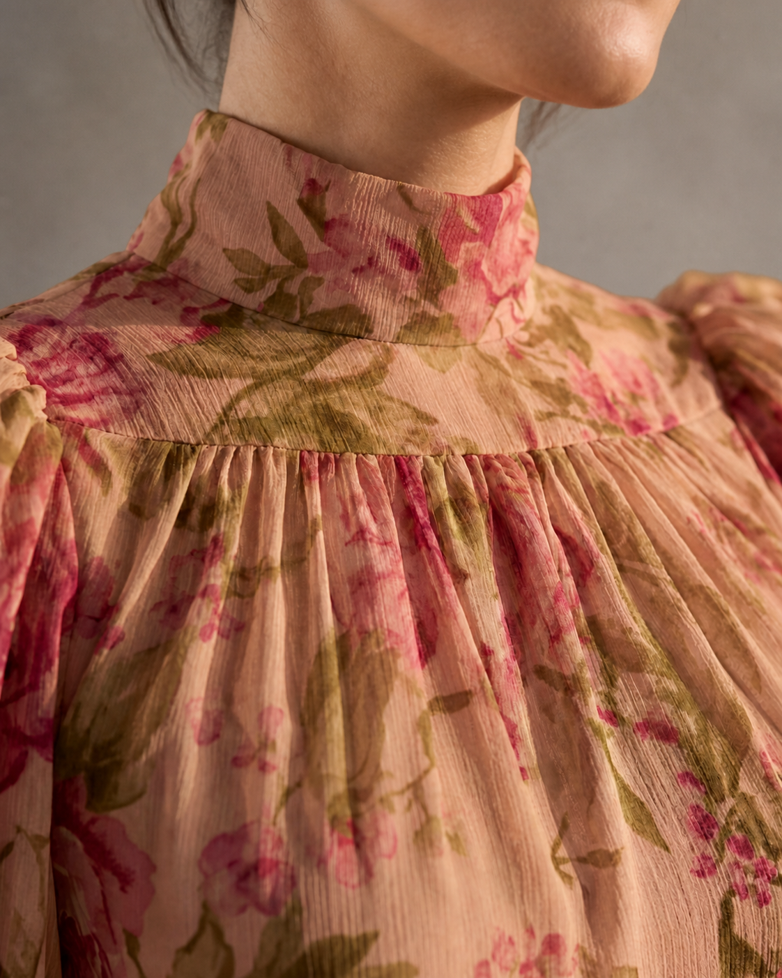 Rosario | Long Floral Chiffon Dress