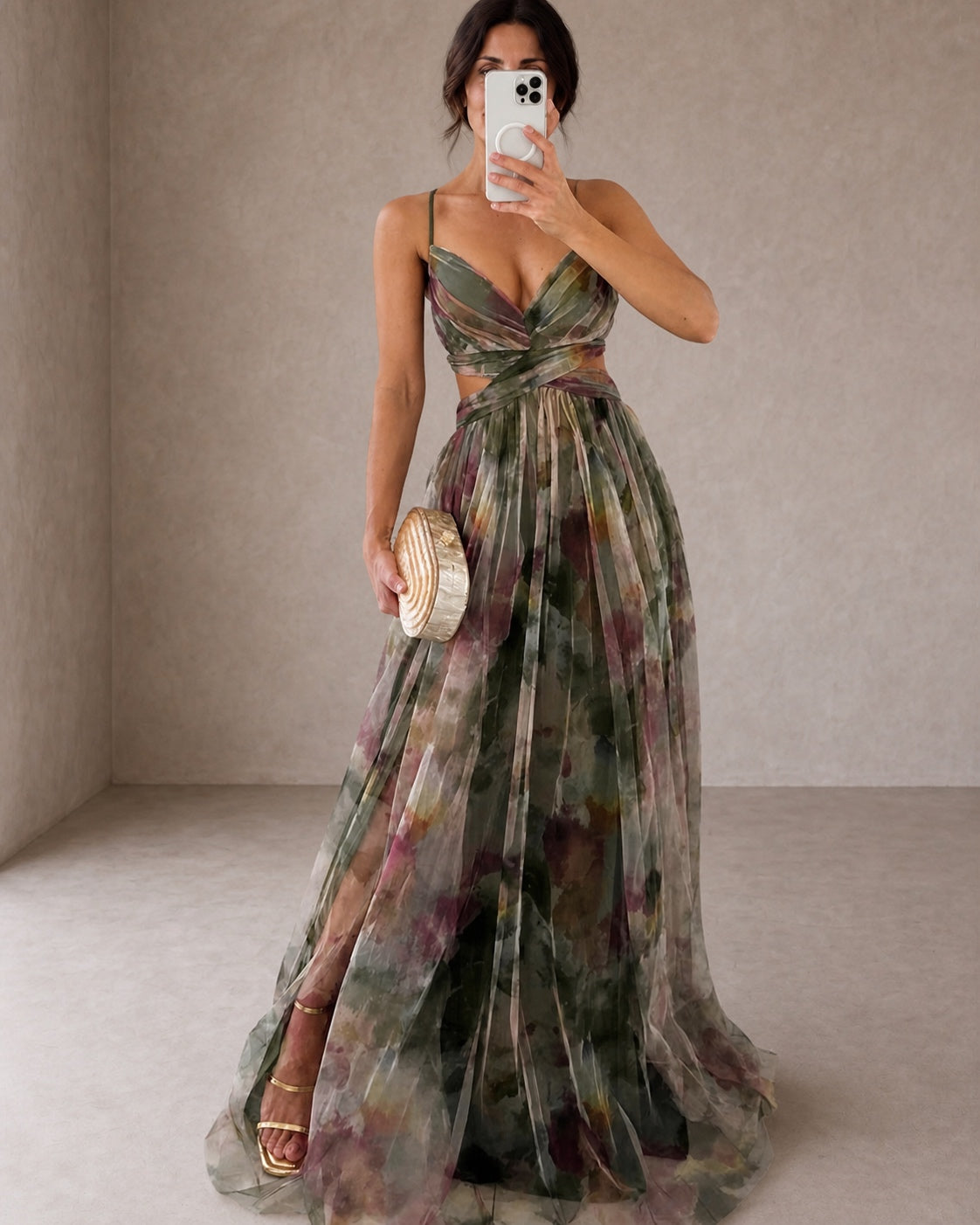 Giselle | Charming Floral Print Maxi Dress