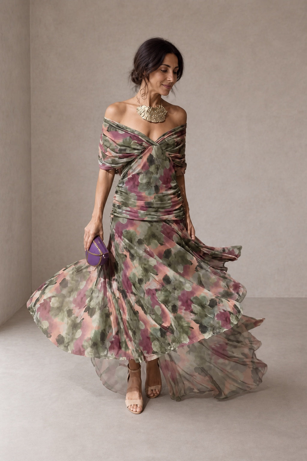 Hendrika | Coral Evening Dress