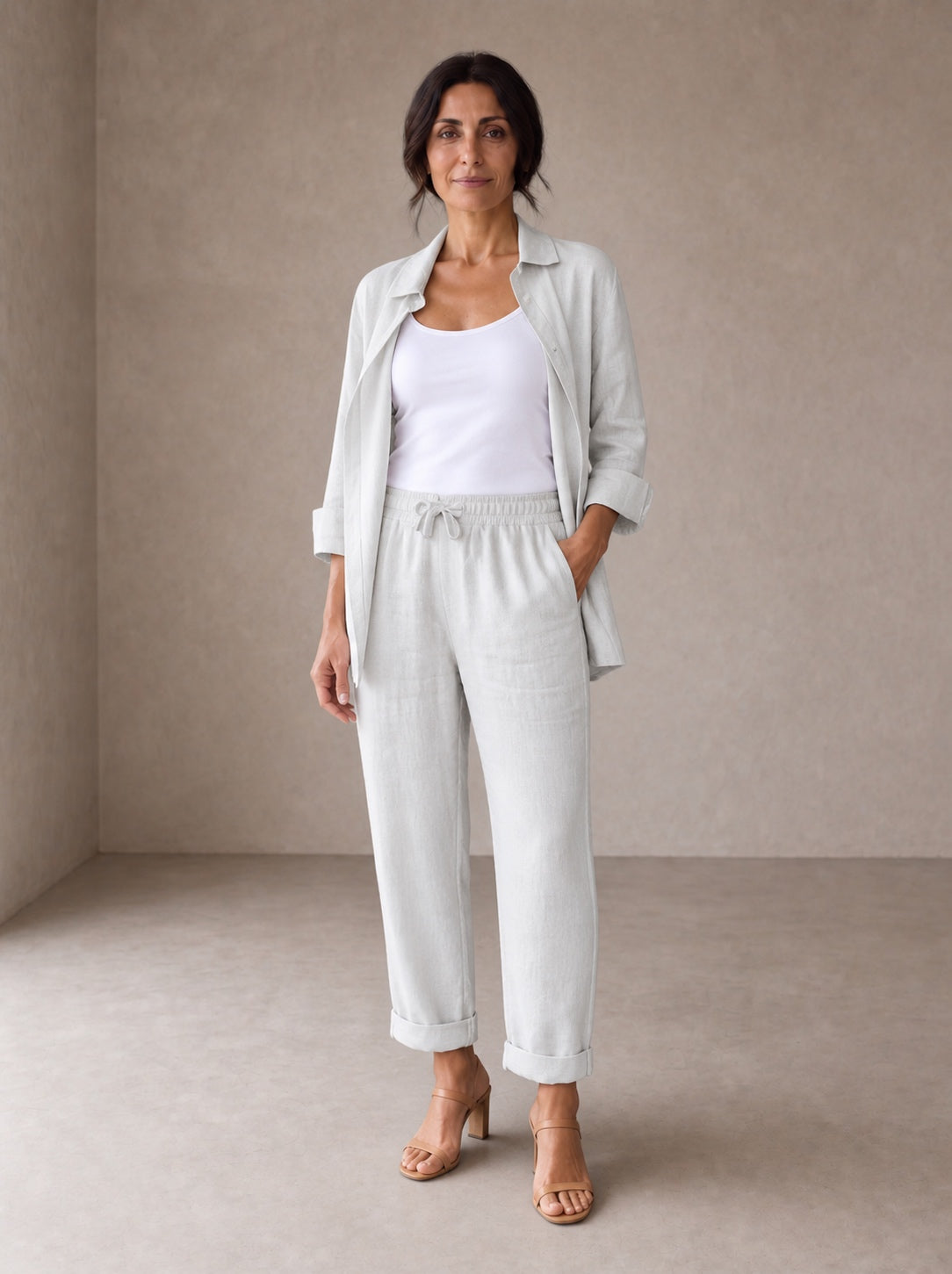 Martina | Linen and Cotton Shirt and Trouser Co-ord Set