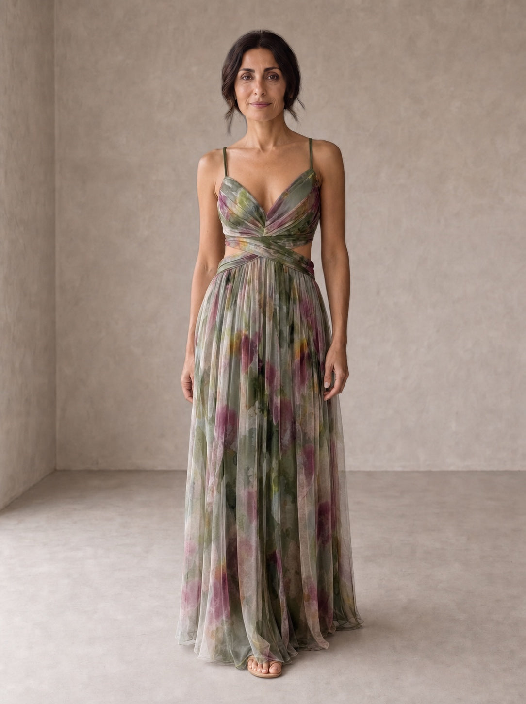 Giselle | Charming Floral Print Maxi Dress