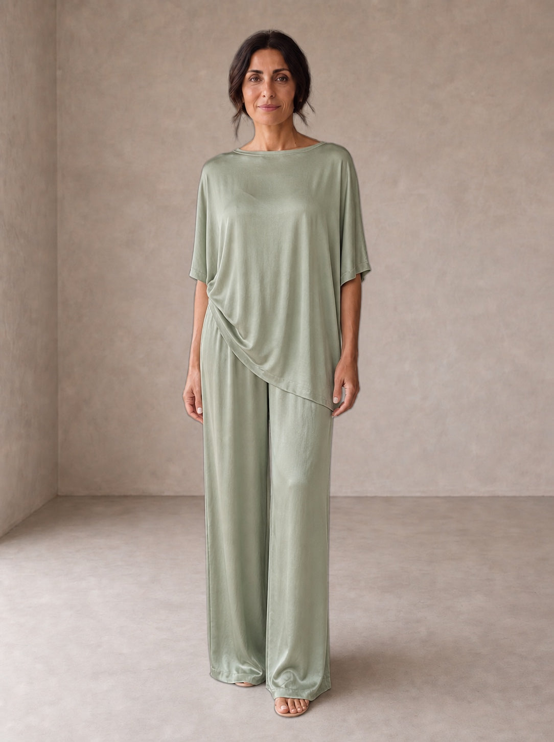 Pauline | Glossy Satin Co-ord Set