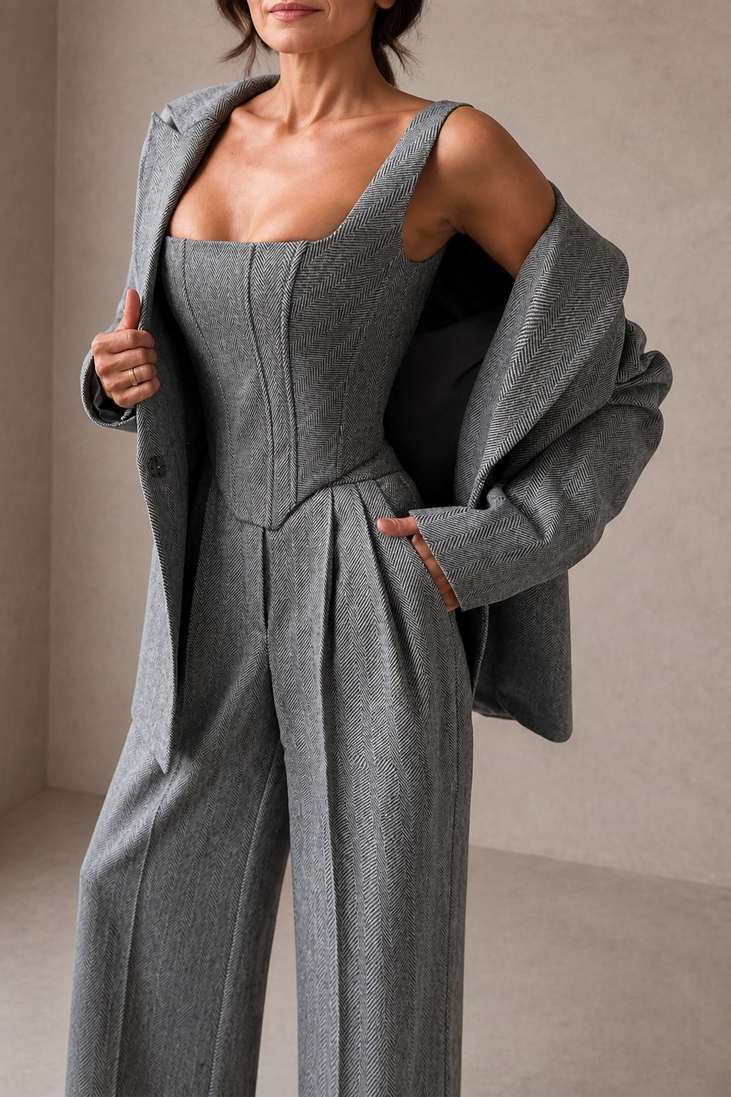 Dolce | Three-Piece Co-ord Set with Double-Breasted Blazer