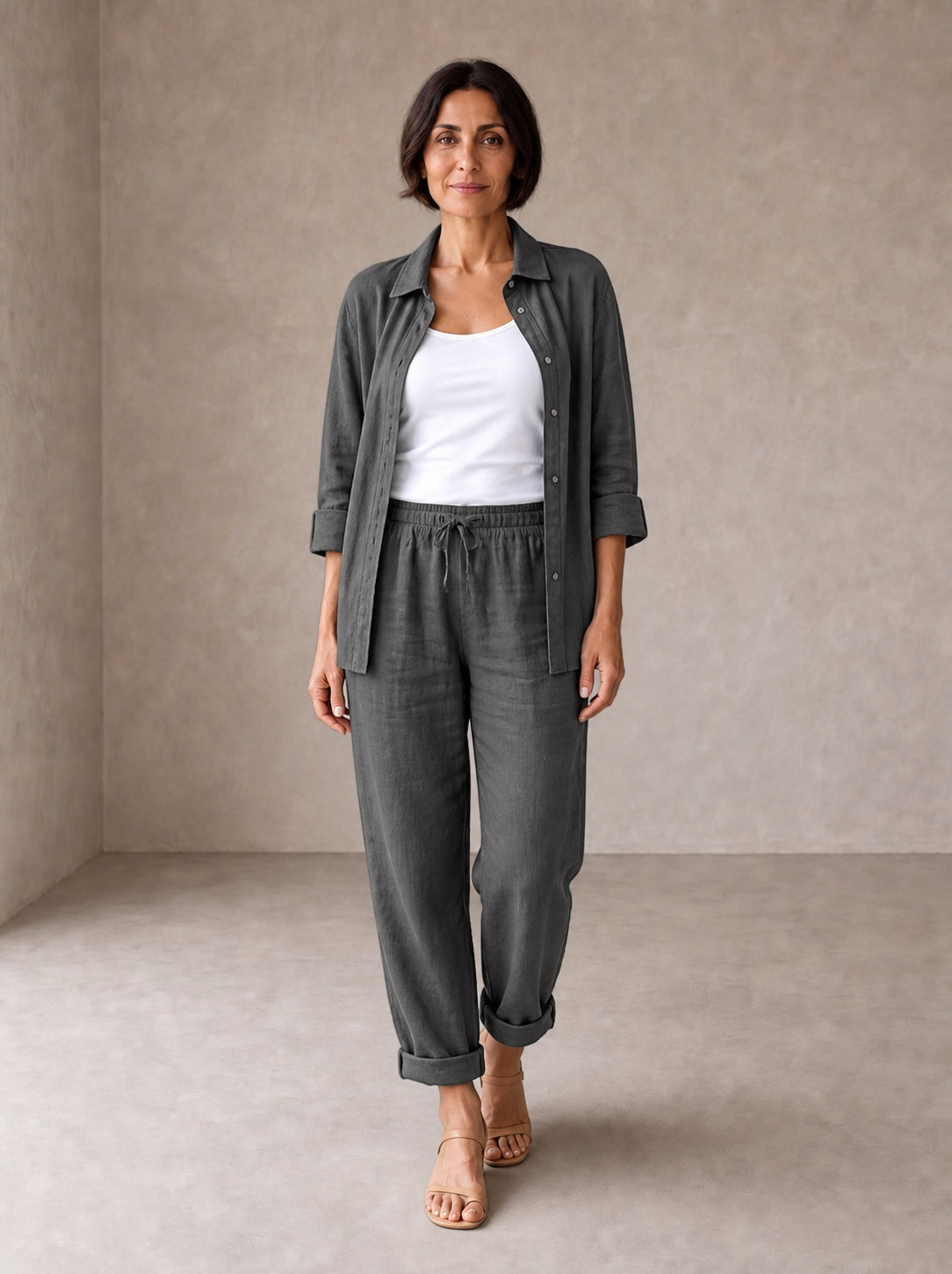Martina | Linen and Cotton Shirt and Trouser Co-ord Set