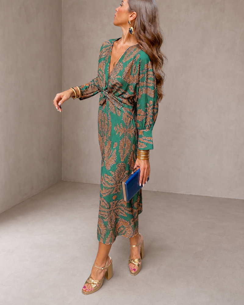 Celeste | Elegant Floral Midi Dress