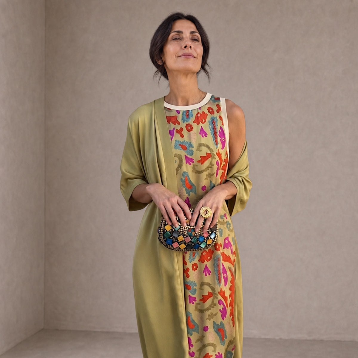 Elveria | Maxi Dress with Cardigan