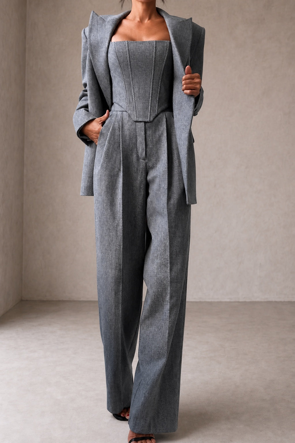 Dolce | Three-Piece Co-ord Set with Double-Breasted Blazer
