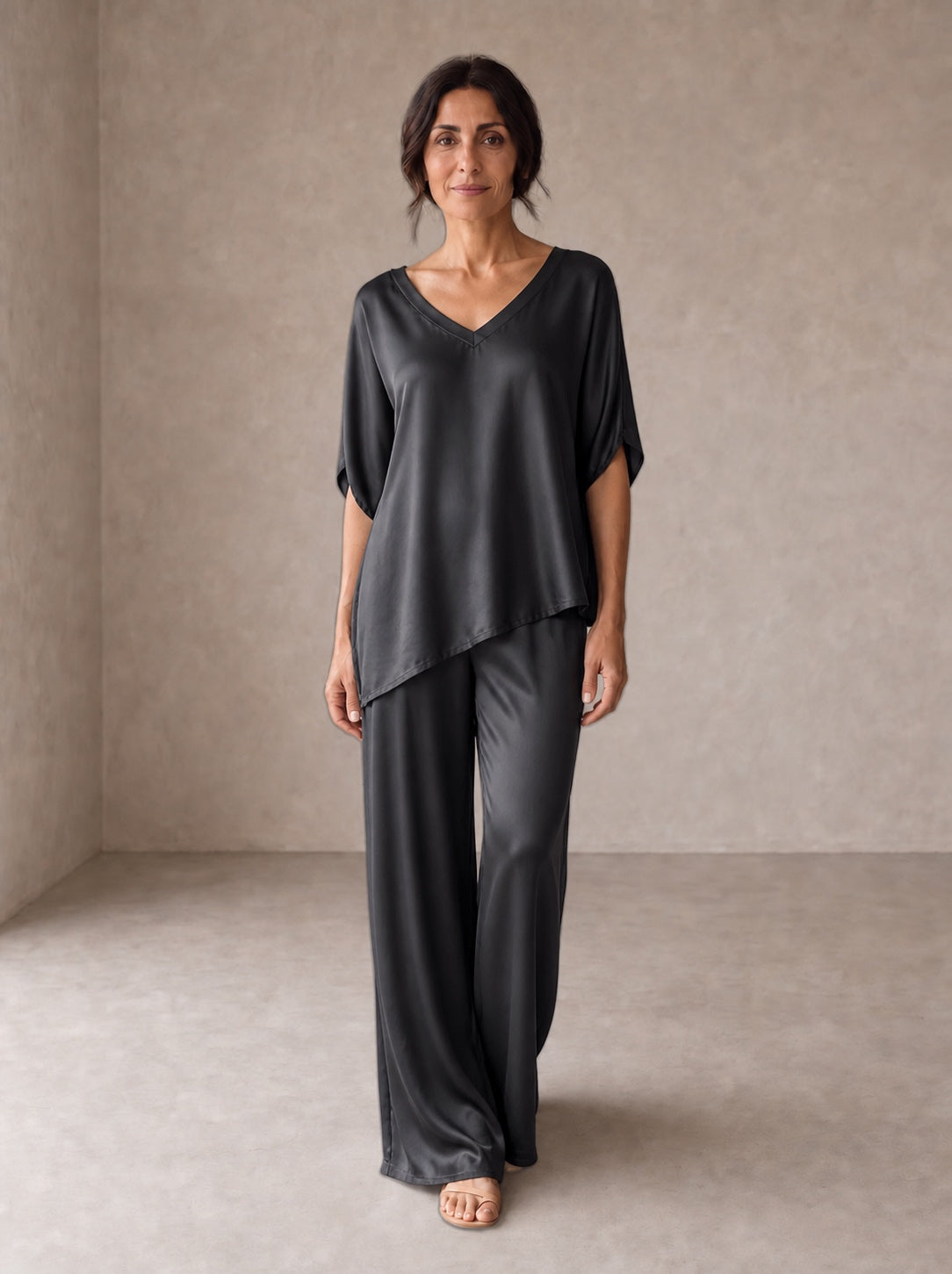 Pauline | Glossy Satin Co-ord Set