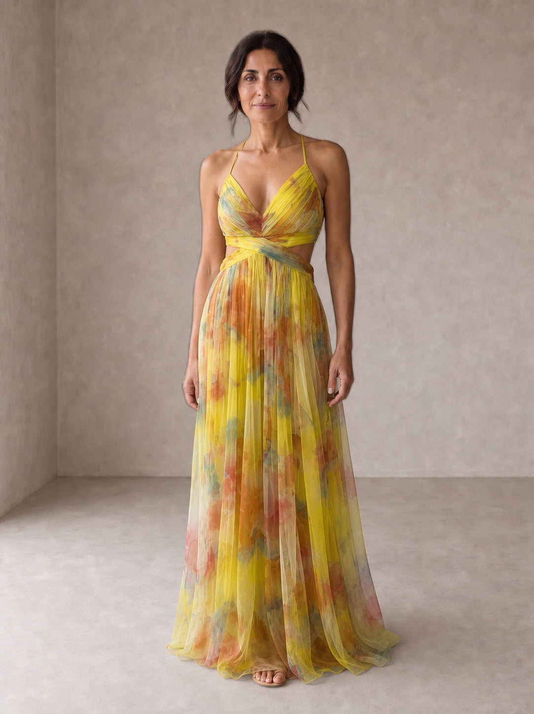 Giselle | Charming Floral Print Maxi Dress