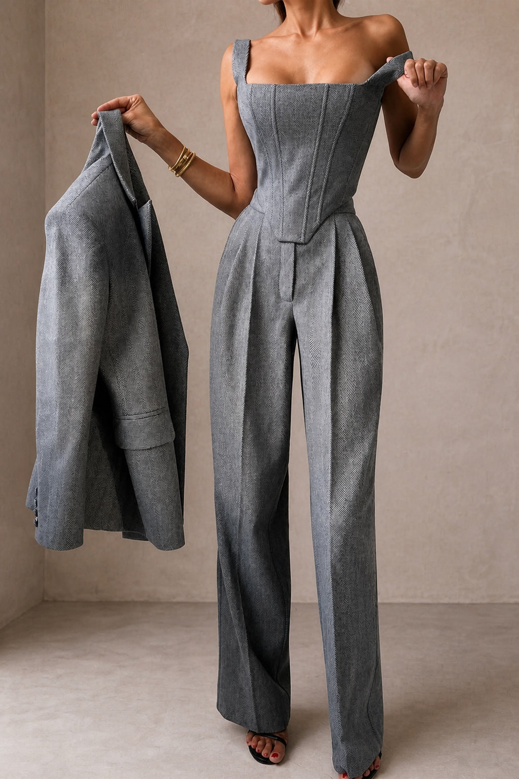 Dolce | Three-Piece Co-ord Set with Double-Breasted Blazer
