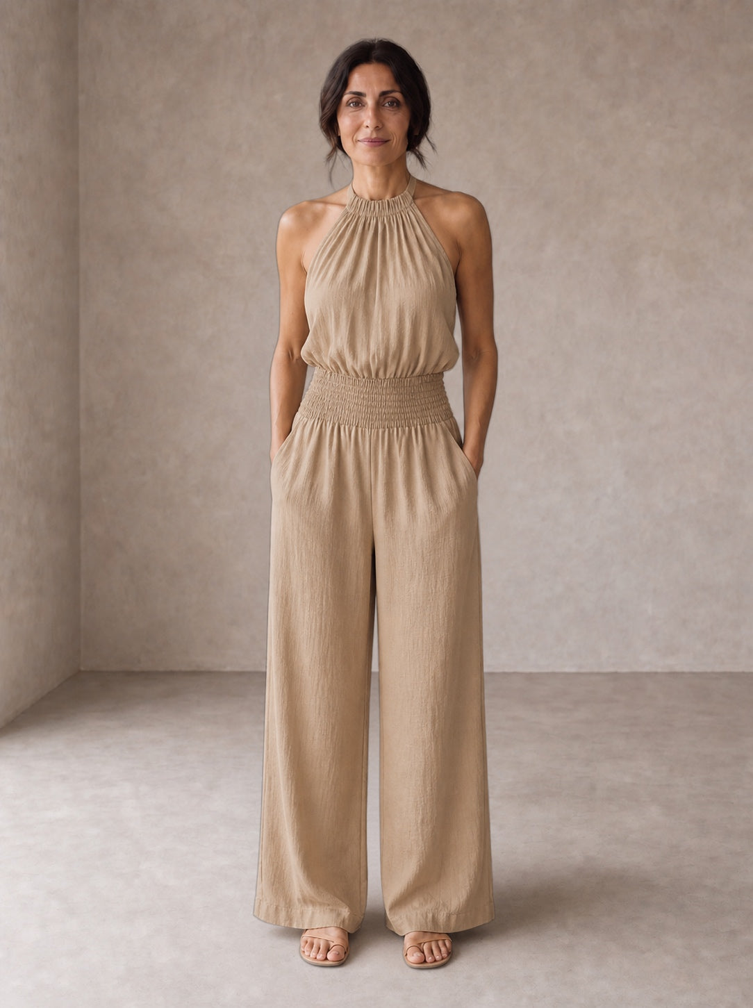Valeria | Elegant Halterneck Jumpsuit