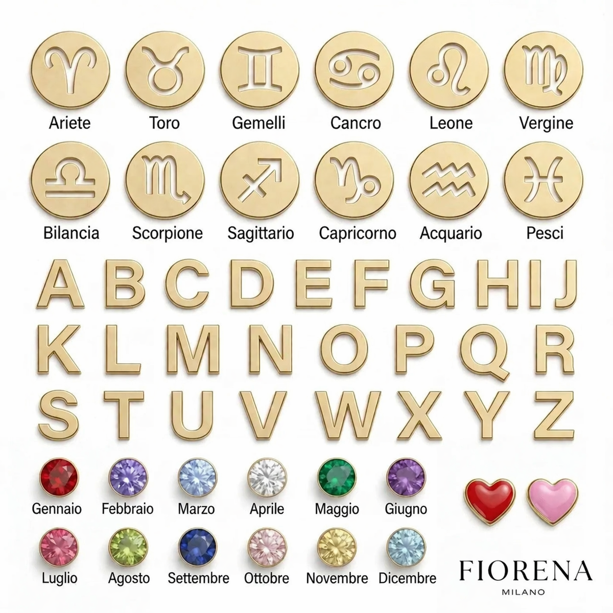 Alina | Heart Initial Necklace